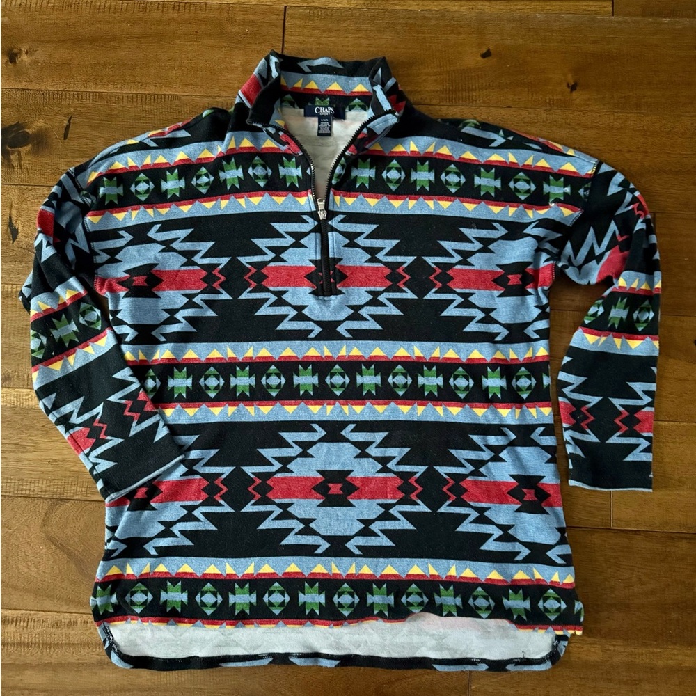 Chaps women quarter zip sz lrg